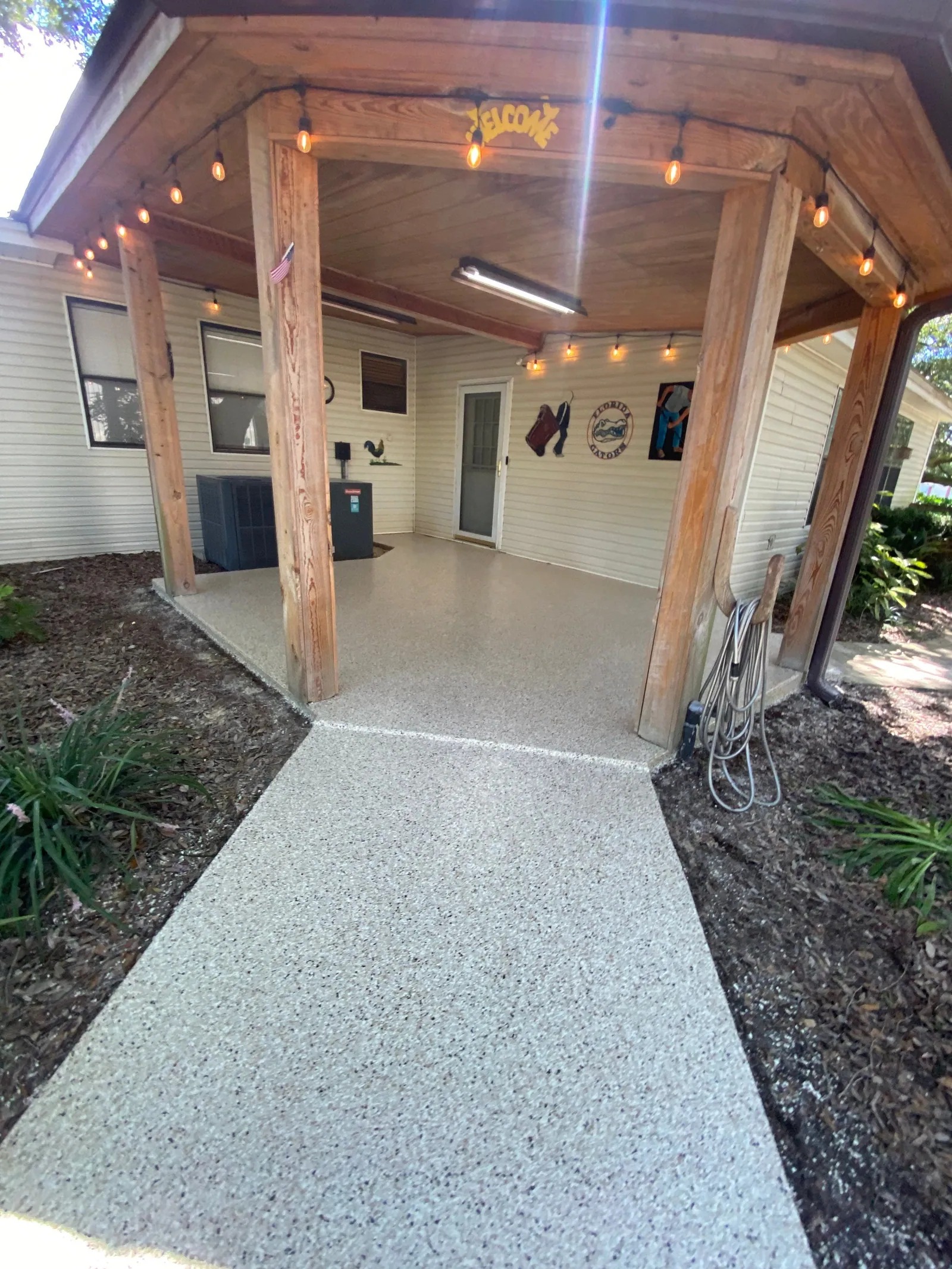 Pace patio after coating in Pace, FL